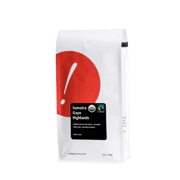 Sumatra Gayo Highlands Dark Roast FT Organic 12 oz